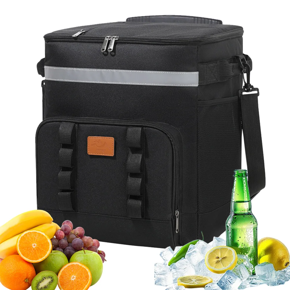 Kühltasche Isoliert 35 L Hält Kalt Leicht Praktischer Rollender Kühlwagen für Sommer-Grillabende Outdoor-Aktivitäten Familienfeiern