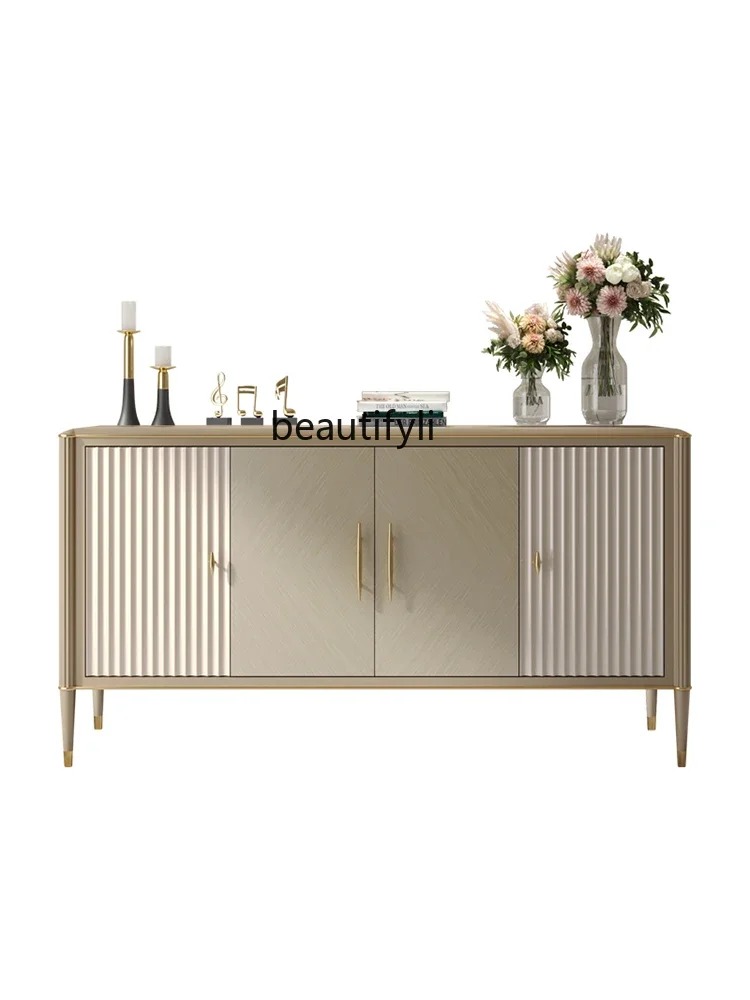 

American Light Luxury Solid Wood Entrance Cabinet Simple Modern Living Room Storage Storage Sideboard CabinetAsmt09