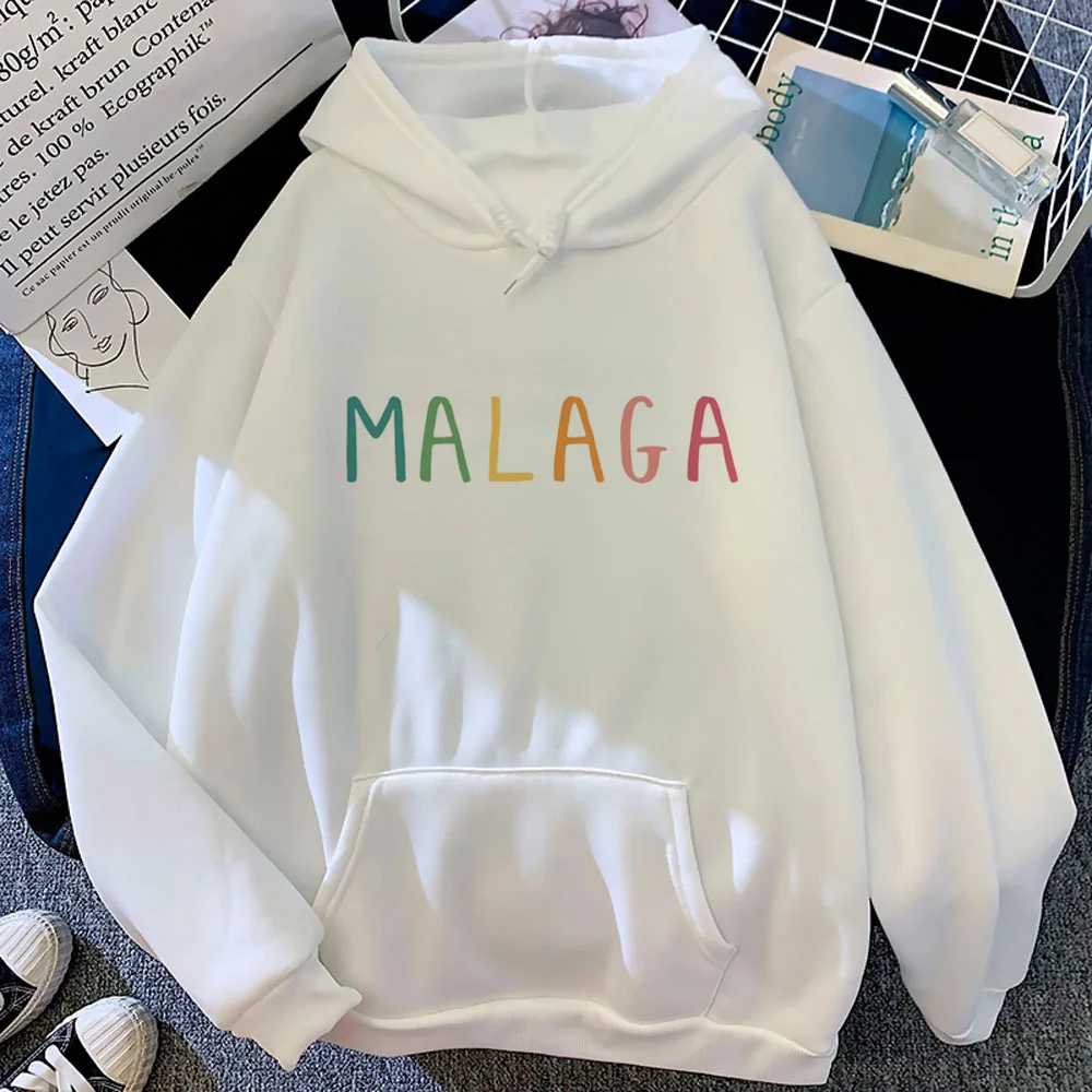 

Malaga hoodie printed design patterned kawaii designer female pullover tracksuits manga designer graphic trendy