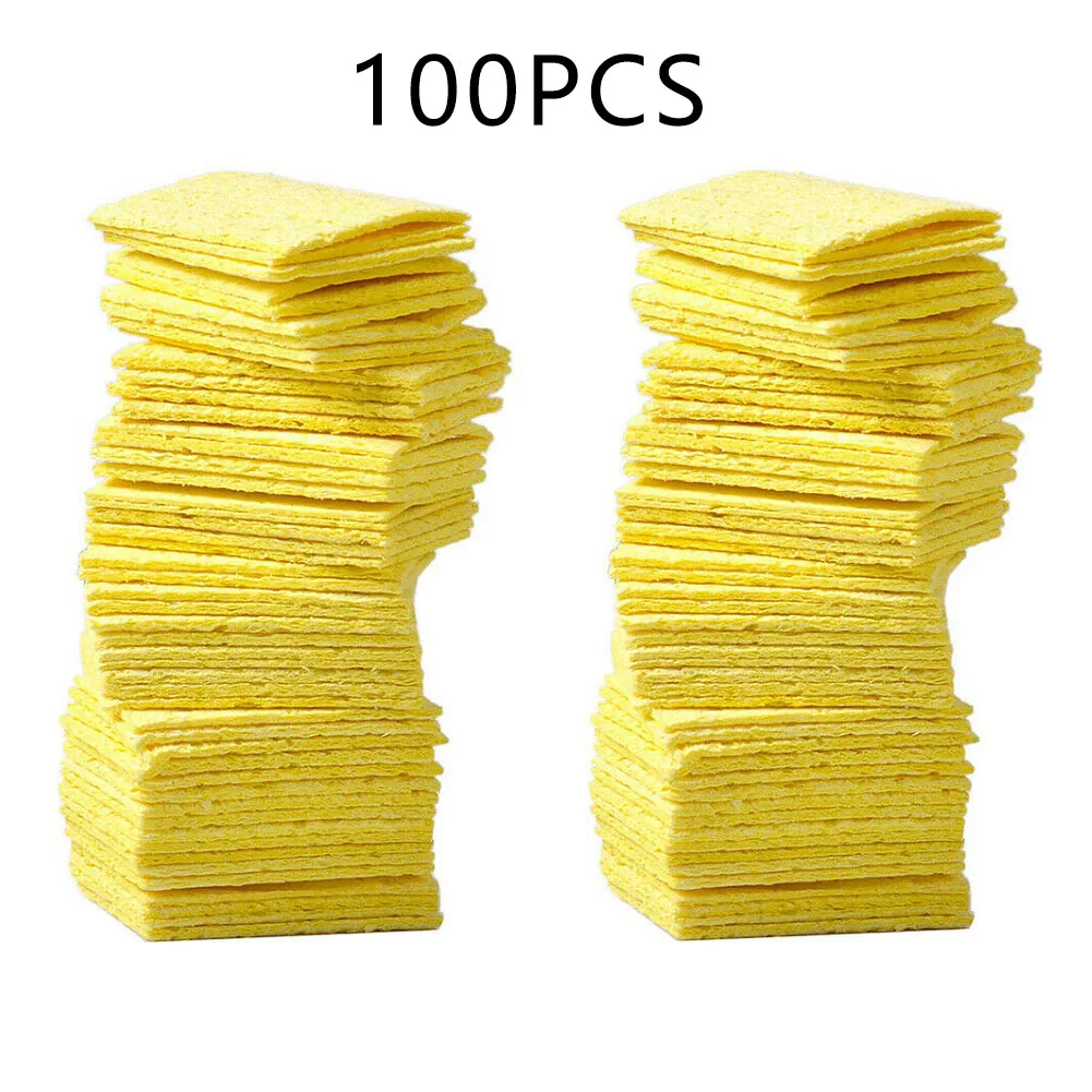 100pcs Soldering Iron Cleaning Sponge For Pads for Welding Solder Iron Tips to Remove and Maintain Clean PCB Components
