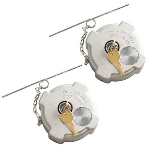 Imagen 2 del producto A13Z_2Pcs Tapa de combustible diésel con bloqueo para Freightliner Cascadia Columbia