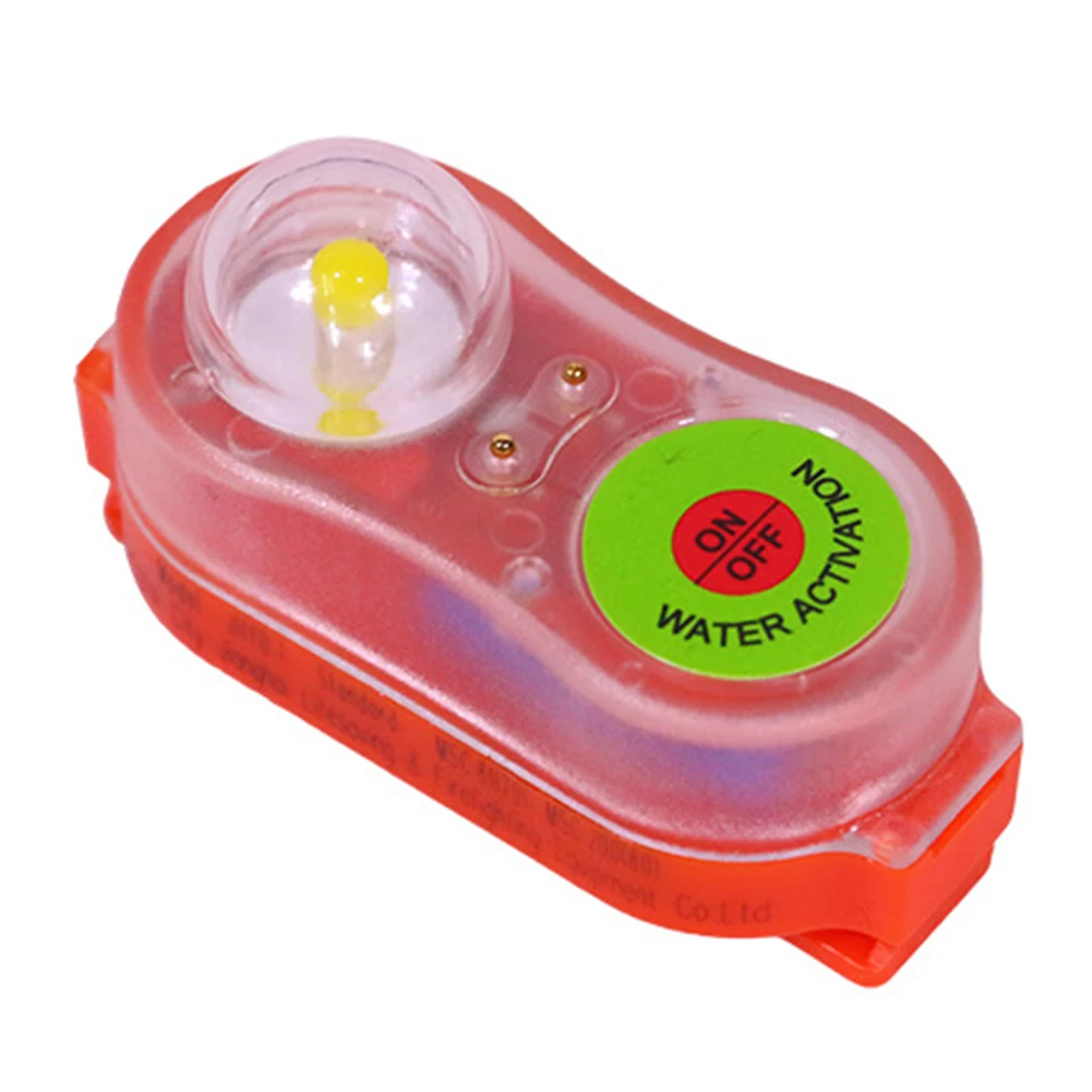 LED Life Jacket Light Water-Activate Safety Personal Locator Light Waterproof Life Saving Warning Lamp for Swimming Sea Fishing