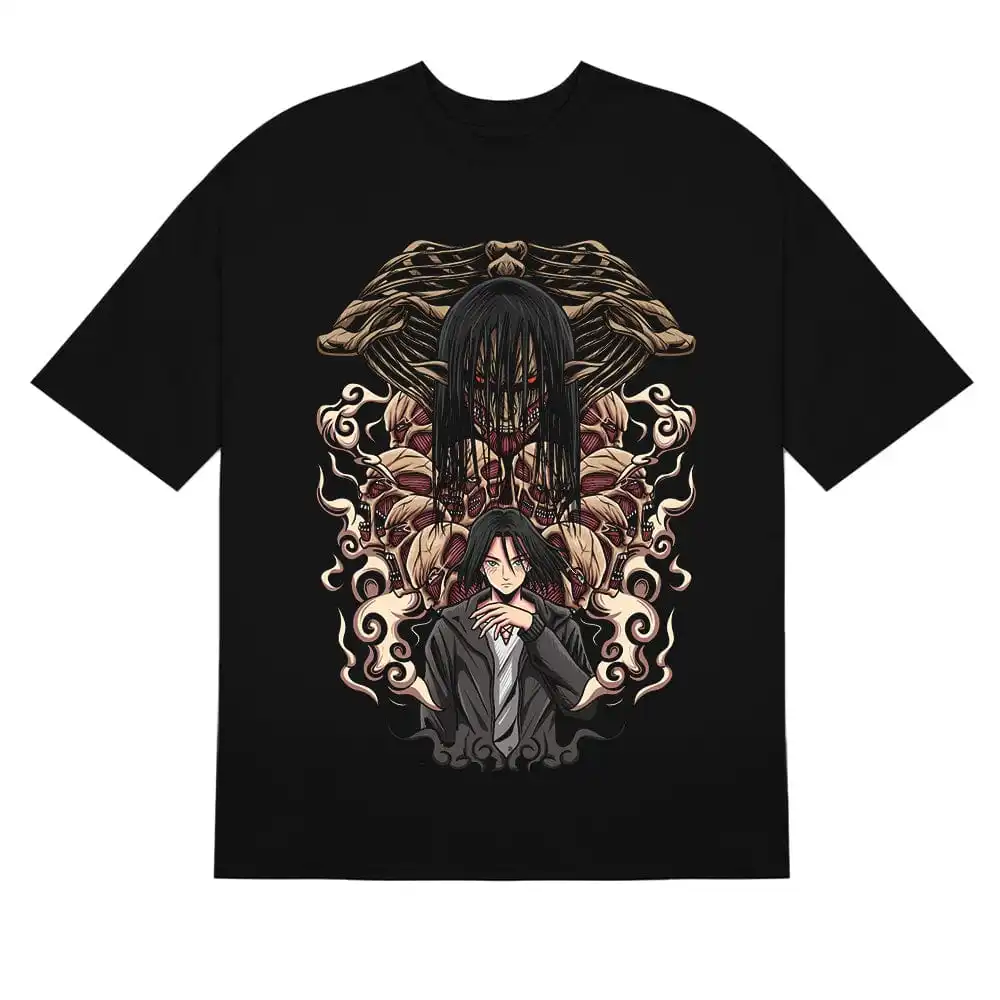 Epic Eren Yeager and Founding Titan Attack on Titan T-Shirt - Anime Merchandise