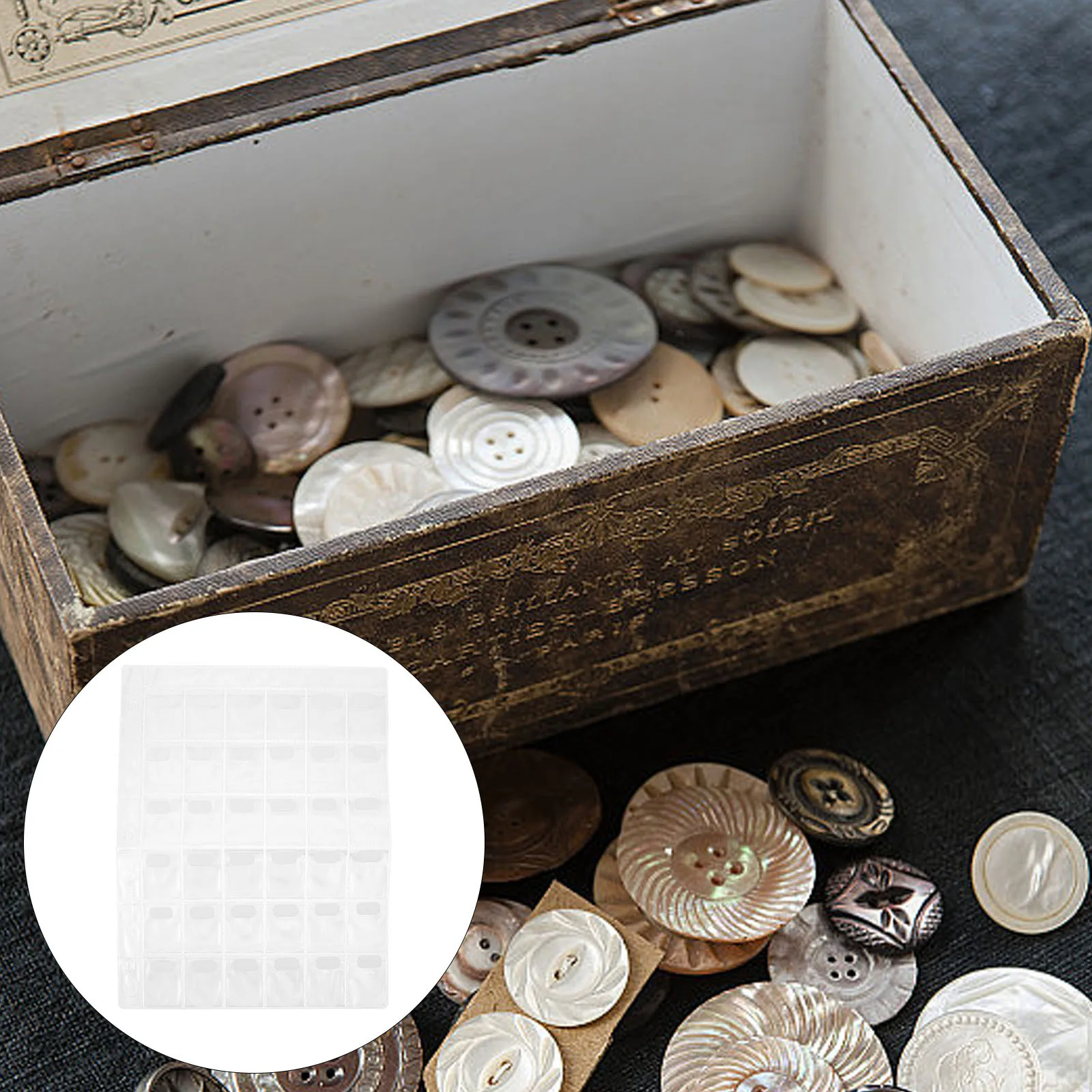 

Durable 36 Compartments Button Bag PVC Material Storage Organizer for Accessories Protection Hardware Storage Bag