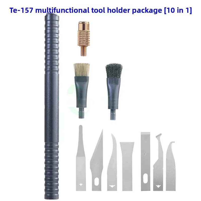 ABKO-TE-157 Coltello per rimozione colla con spazzola in acciaio per scheda madre del telefono cellulare CPU IC Pad Strumento di riparazione per la pulizia dei chip