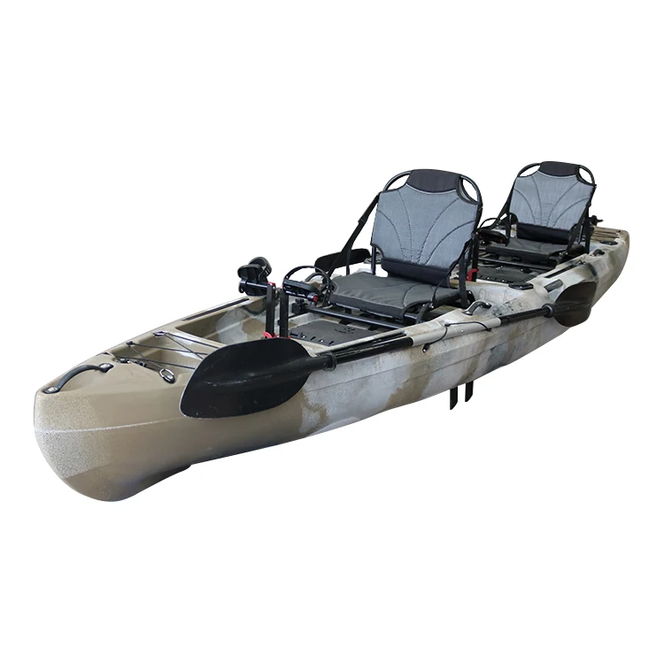 

Sit on Top Sailing 2 Person Double Seater Foot Pedal Fishing Kayak