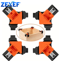 1/4pcs 90 Degree Corner Clamps For Woodworking, Fast Adjustable Quick Spring Loaded Woodworking Clamps,Cabinets,Photo Framing