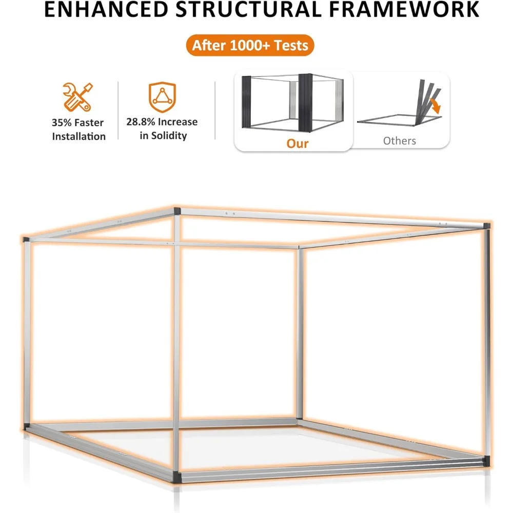 8 X 12 FT Outdoor Storage Shed, Metal Garden Shed with With Updated Frame Structure, Tool Sheds for Backyard Garden Patio