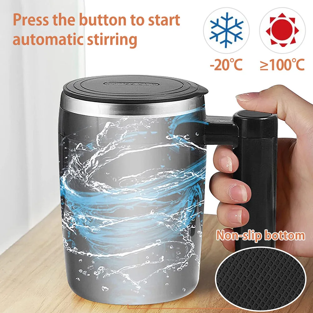 Self Stirring Mug Coffee Cup Rechargeable Automatic Magnetic Stirring Coffee Mug Auto Self Mixing Stainless Steel Cup For Coffee