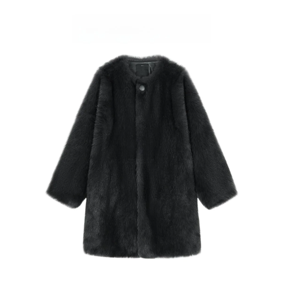 

Женское пальто alpa Lew из искусственного меха класса люкс, в китайском стиле, теплое, приталенное, с длинными рукавами, средней длины, на пуговицах