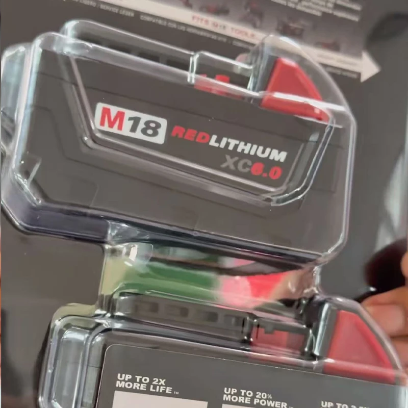 Genuine Milwaukee High Output Battery M18 5.0 6.0Ah 18V Red lithium Battery, Rechargeable for Milwaukee M18 Cordless Power Tools