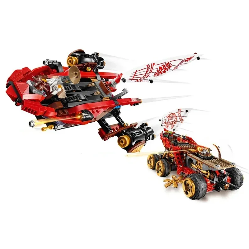 忍者報酬ランドチャリオット航空機がメカサムライミニフィギュアドラゴンに変身 70677 組み立て式ビルディングブロックおもちゃギフト