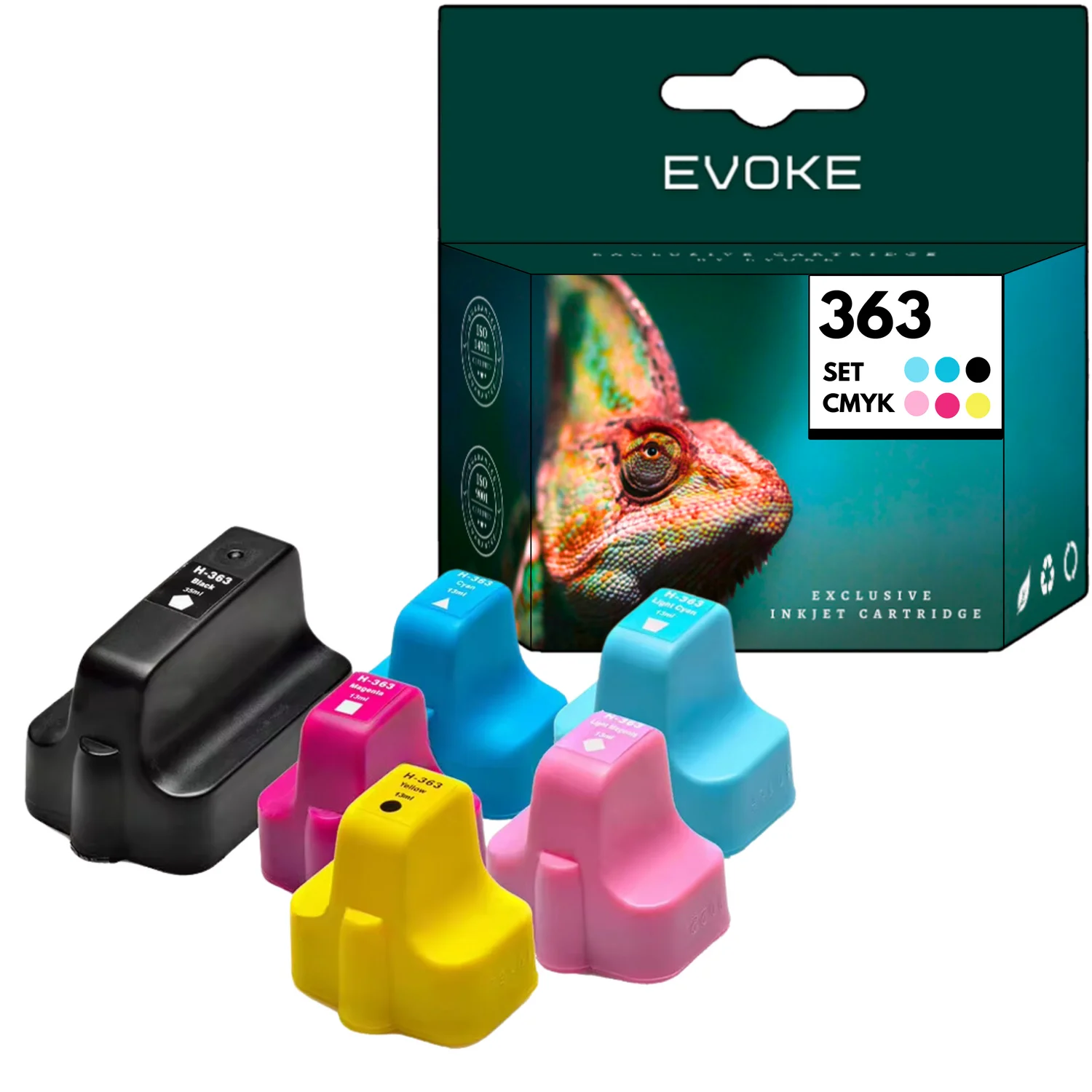 6x Pk 363 Xl Inkt | Zwart + Kleurenset | 363xl