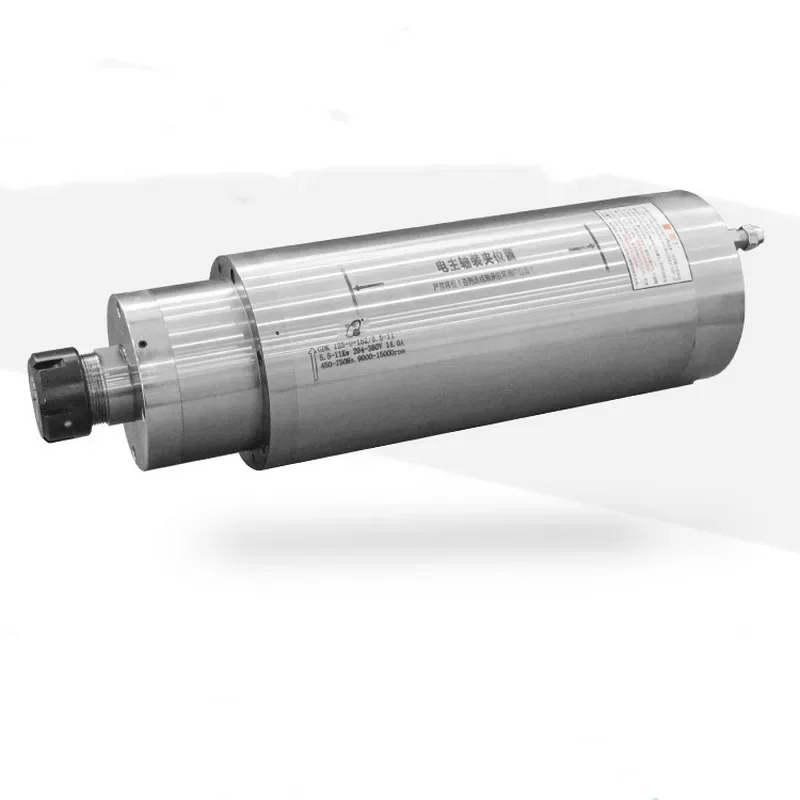 5.5KW 380v ER32 15000rpm 125mm Water Cooled Metal Milling Six-pole Spindle Motor