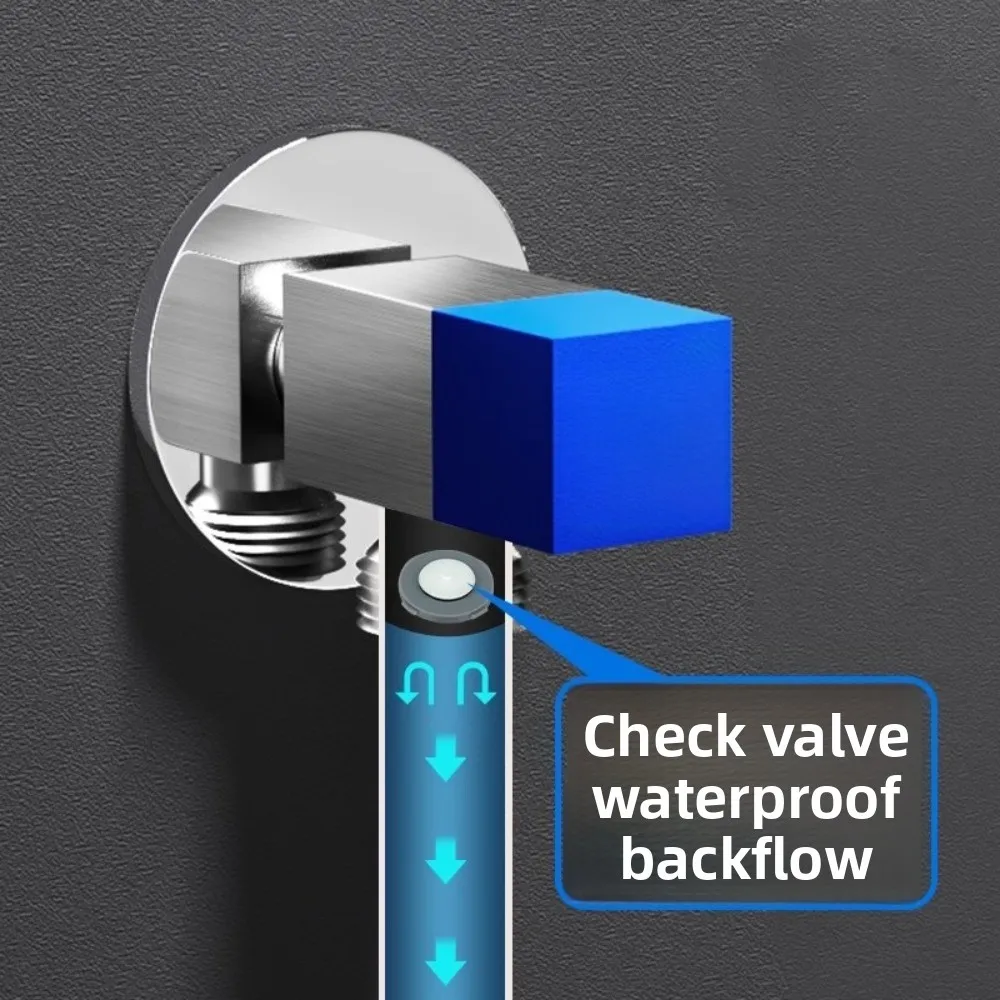 Válvula de entrada de torneira de 4 pontos g1/2, válvula triangular de latão, aquecedor, válvula de parada de água, banheiro, máquina de lavar, interruptor universal