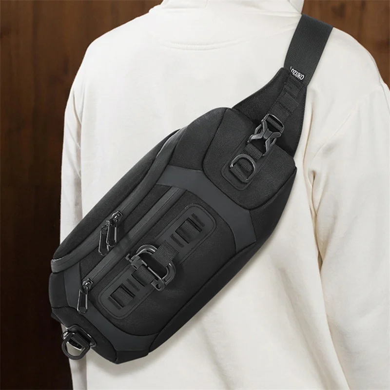 Fashion Men Waist Bag Outdoor Sports Fanny Pack Multifunction Waterproof Male Chest Bag Mens Crossbody Bags Bum