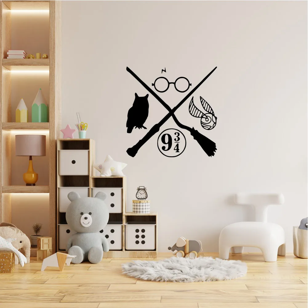 Magic Harry Sticker For Wall Decor Vinyl Wallpaper Home Decor Muggles Waterproof Wall Decal