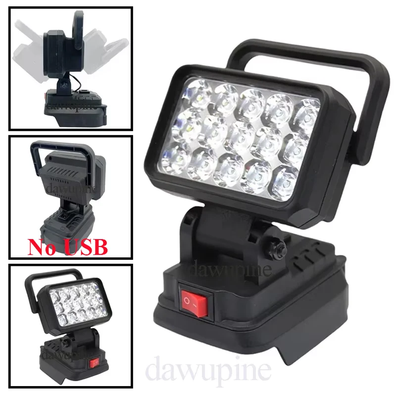 Für Makita 18V Li-Ion Batterie Zubehör BL1830 LED Arbeit Lampe Licht Taschenlampe Taschenlampe Laterne Camping Notfall Beleuchtung BL1430