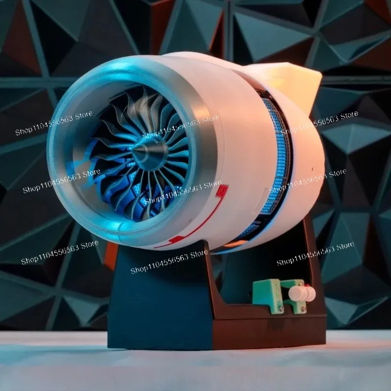 Turbofan Engine Model with Reverse Thrust Function, Desktop Display Jet Toy for Aviation Enthusiast