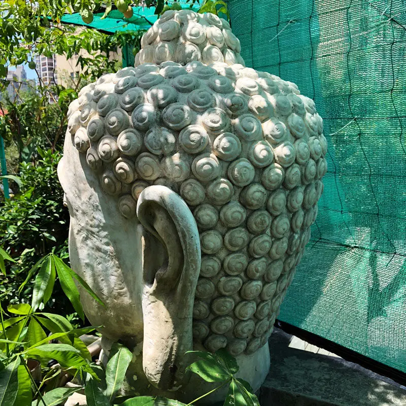 Retro large Buddha statue Zen ornament porch corridor decoration collection