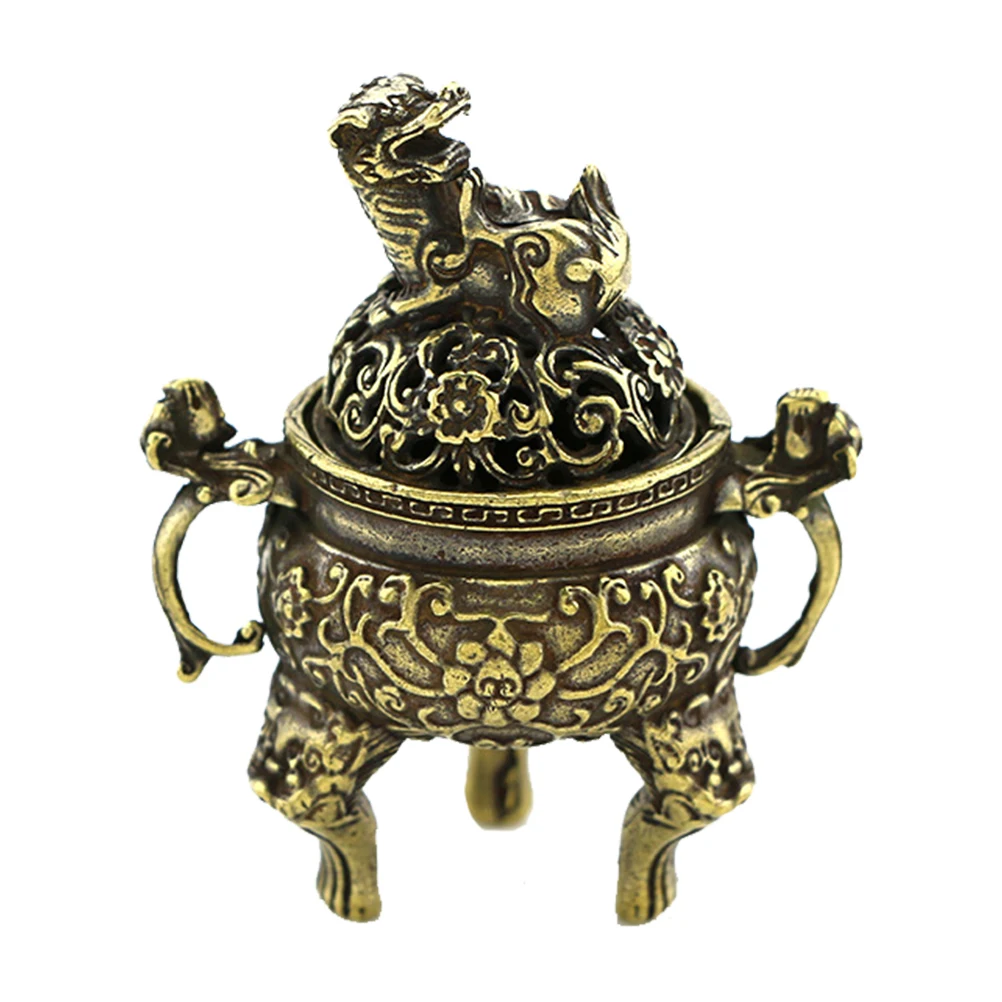 

Pixiu Incense Burner Ornaments Brass Exquisite Censer Decor Small Decorate Indoor Copper Household Crafts Home