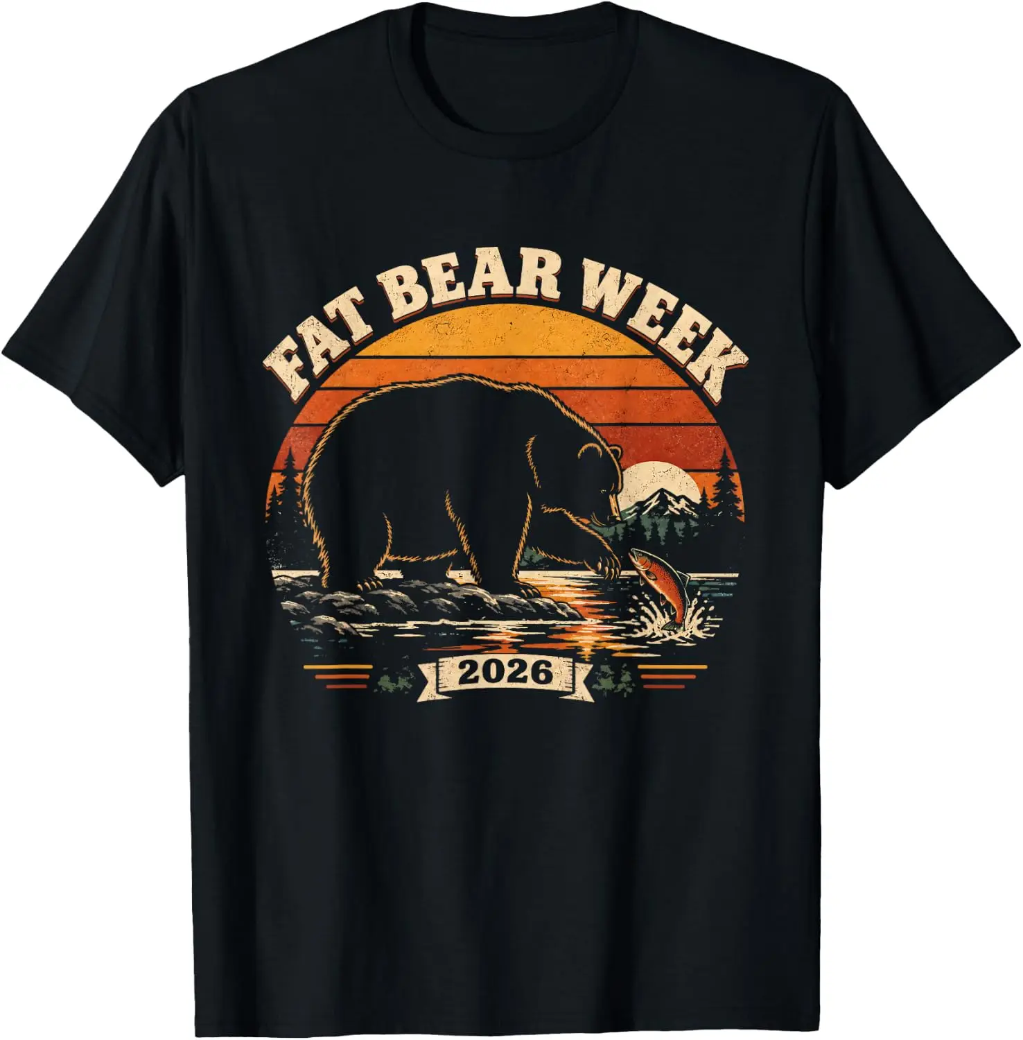 Vintage Retro Grizzly Bear Lovers T-Shirt Fashion Unisex Graphic Pattern T‑Shirt Casual Daily Wear Crew Neck Short Sleeve Soft Cotton Unique Design Tee Tops For Men Women.