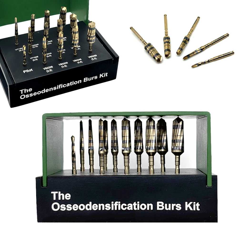 Milling Cutter Kit for Osseodensification and Implantation, Surgical Tools for Maxillary Sinus Lift Surgery, Professional Set