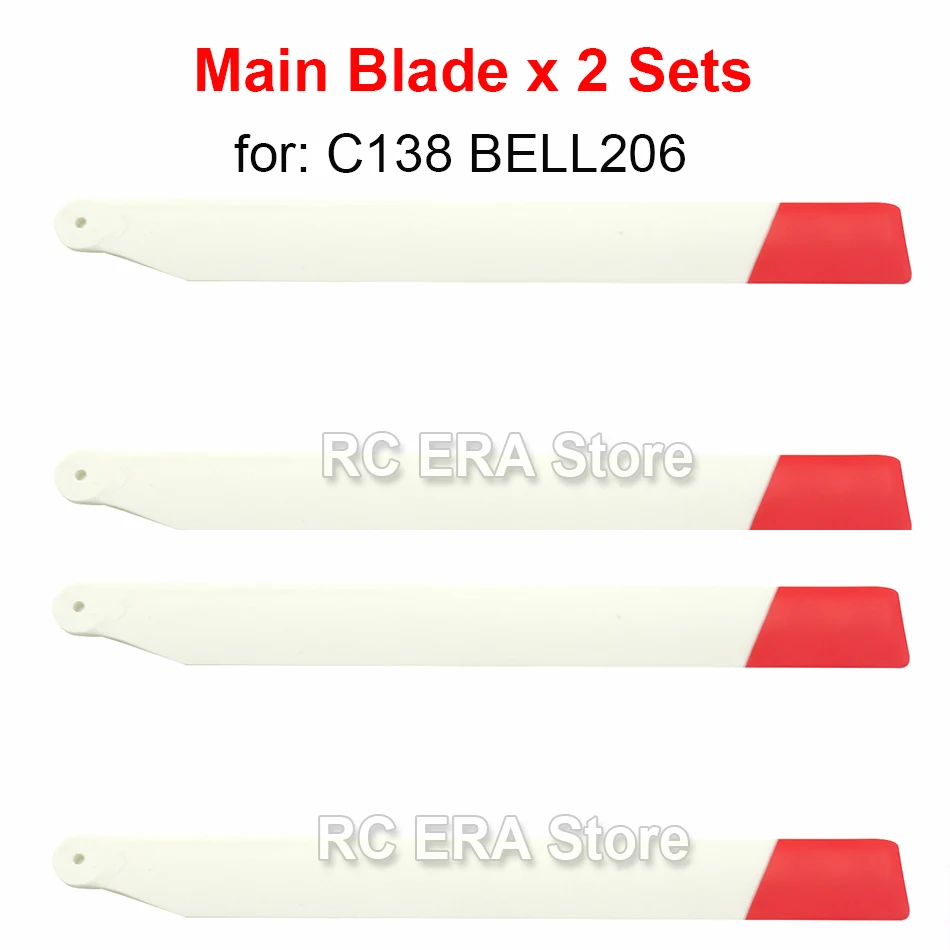 2 Zestawy Śmigieł Rotorów Głównych RC ERA do C032 UH1 Huey C138 Pro Bell206 C184 MD500 C186 C187 C189 C190 Helikopterów RC Oryginalne Części