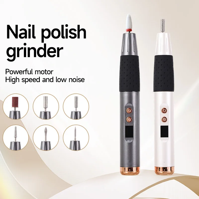 

Professional Electric Nail Drill Polishing Machine Rechargeable Portable Nails File Set for Dead Skin Removal Manicure Pen