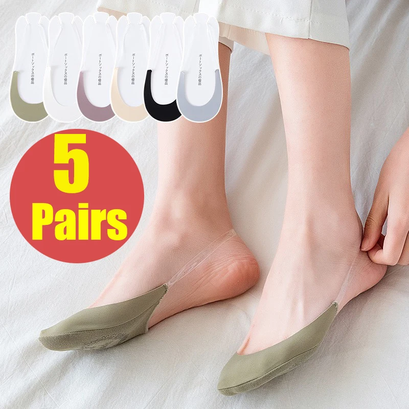 

Transparent Socks Women Summer Thin Candy Color Sling Invisible Socks Japanese Cotton Half Socks Forefoot Pads Wholesale