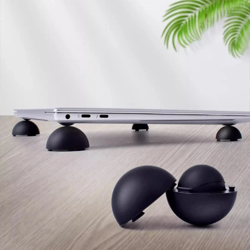 Mini Portable Laptop Cooling Pad Small Invisible Cooler Ball Stand Potable Feet Heightening Bracket Support Holder For Macbook