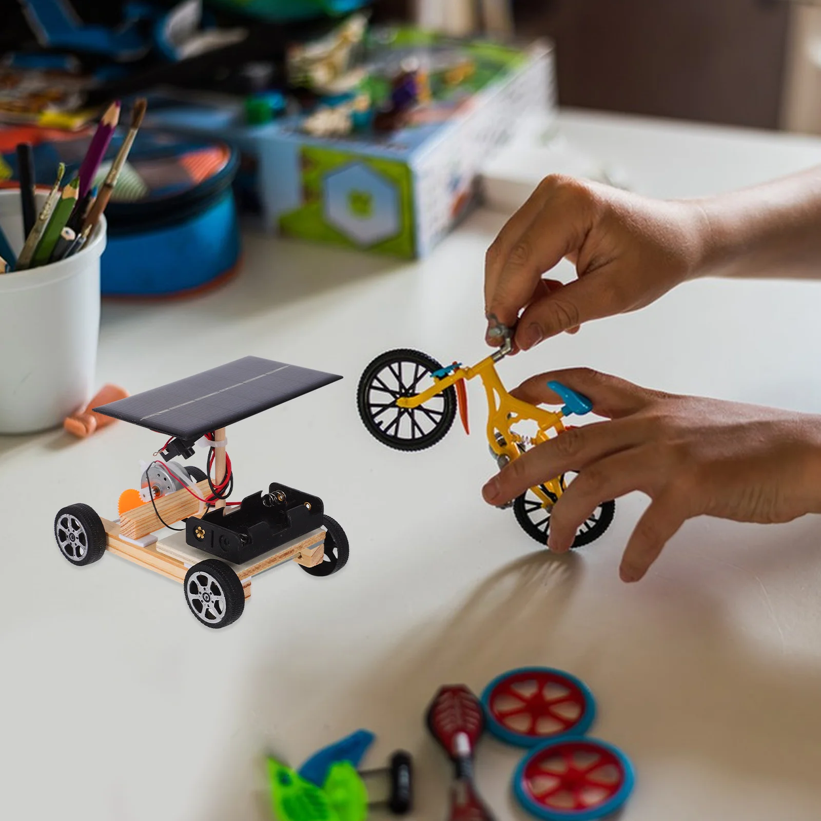 

Diy Car Wooden Stem Building Kit Creative Boys Science Circuit Solar Powered Vehicle