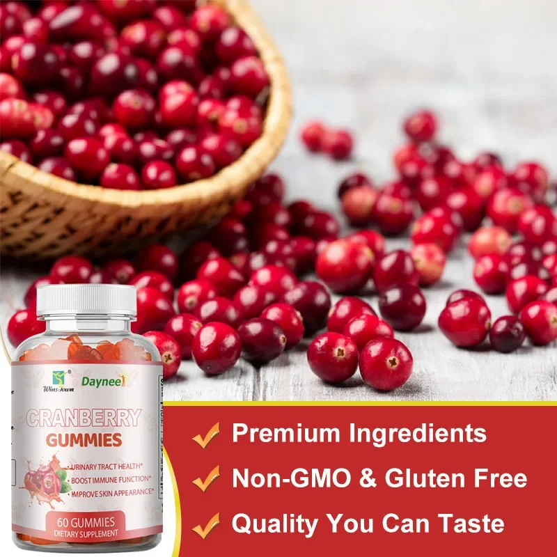 

1 bottle cranberry vitamin gummy moisturize intestines promote bowel movements improve physical fitness enhance skin condition