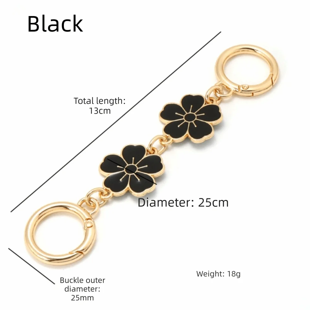 Minimalist Metal Extended Chain Versatile Epoxy Flower Crossbody Bag Chain Shoulder Strap Extension Bag Accessories Underarm Bag