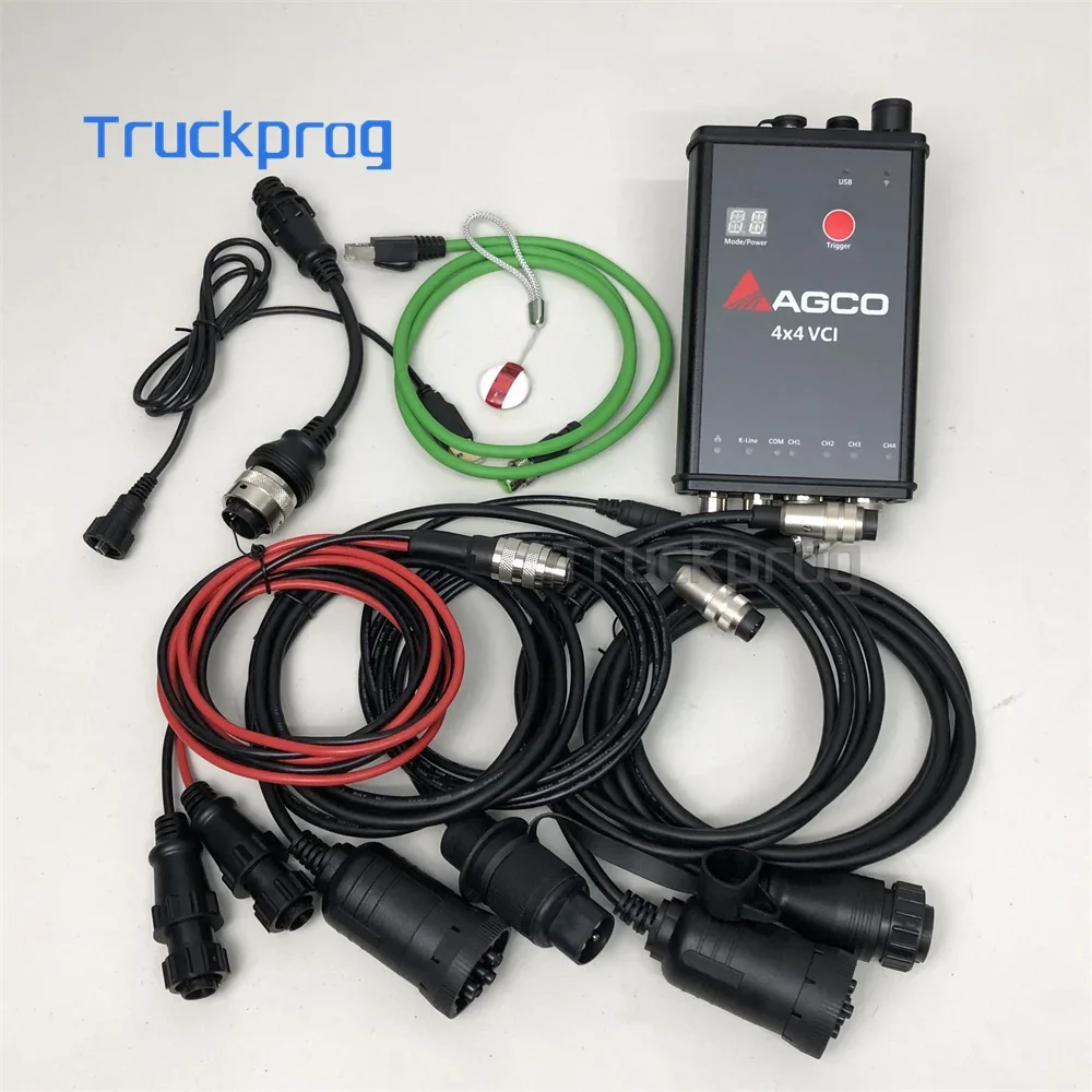 Dongle de Llave Canbox VCI 4X4 para AGCO, Compatible con Deutsch para Fendt Deutz, Herramienta de Diagnóstico para Tractores y Equipos con Motor, Compatible con COM, K-Line y Wifi