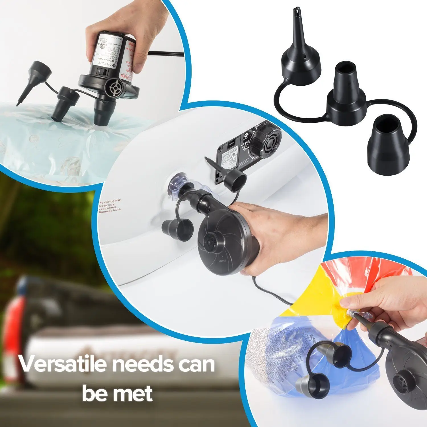 

Electric Air Pump Quick Inflate Deflate High Speed Car Home Use Fast For Air Mattress Pool Raft Boat Mini Two Way Pump With