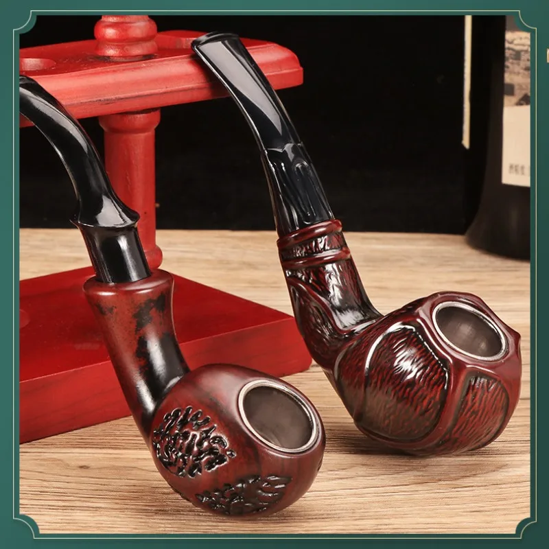 

New Classic Style Smoking Pipe with Removable and Washable Filter Tools Wood Resin Pipes Best Gift Men's Gadget