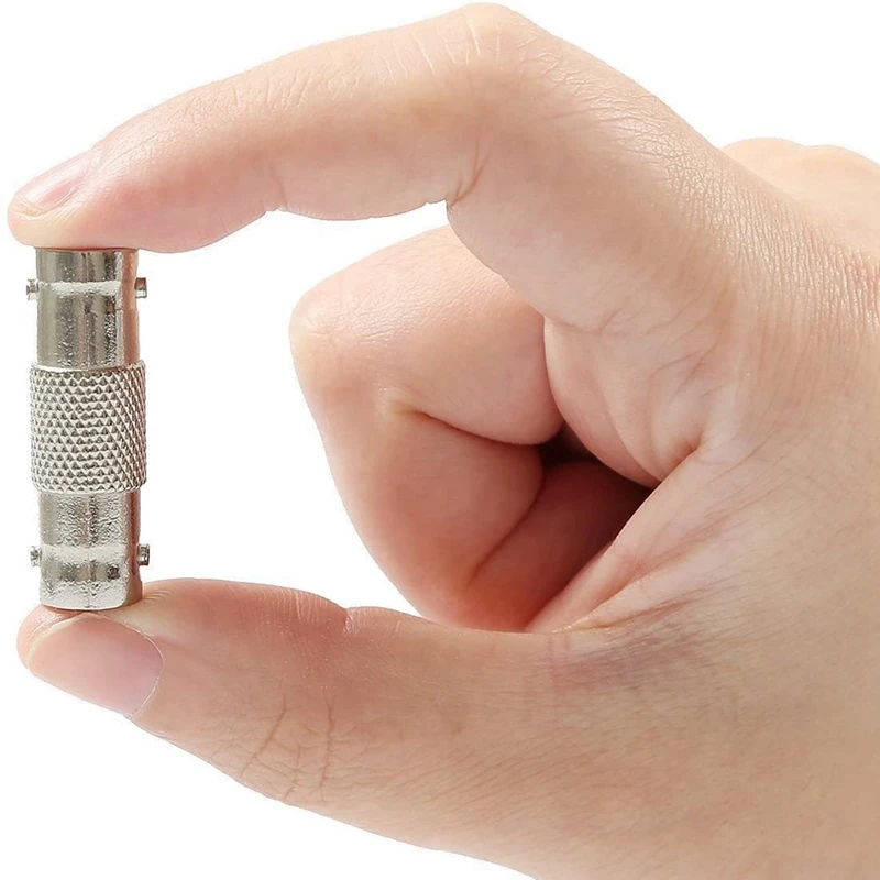 【CLEARANCE】20 PCS BNC Connectors CCTV Security Camera Adapter Coupler Straight Extender Connector