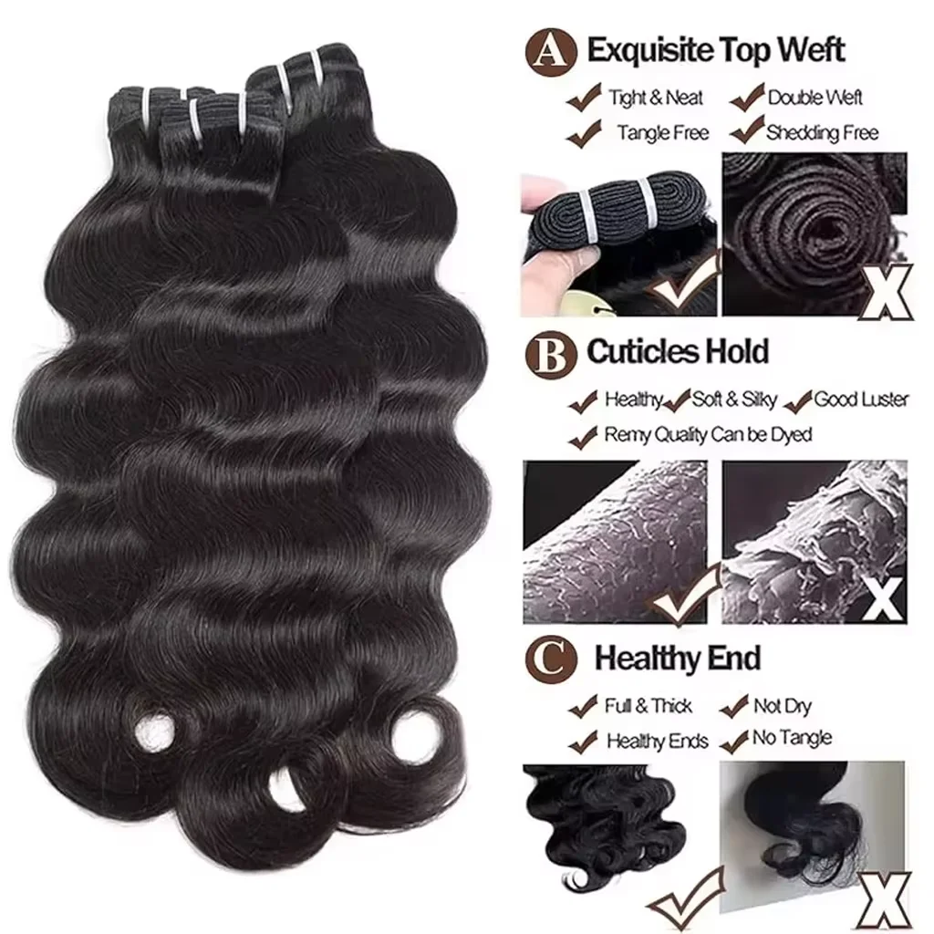30 32 Inch 16A Body Wave Bundles 100% Human Hair Brazilian 2 3 4 Pcs Virgin Weave Raw Hair Double Weft Thick Human Hair Bundles Extensions For Women