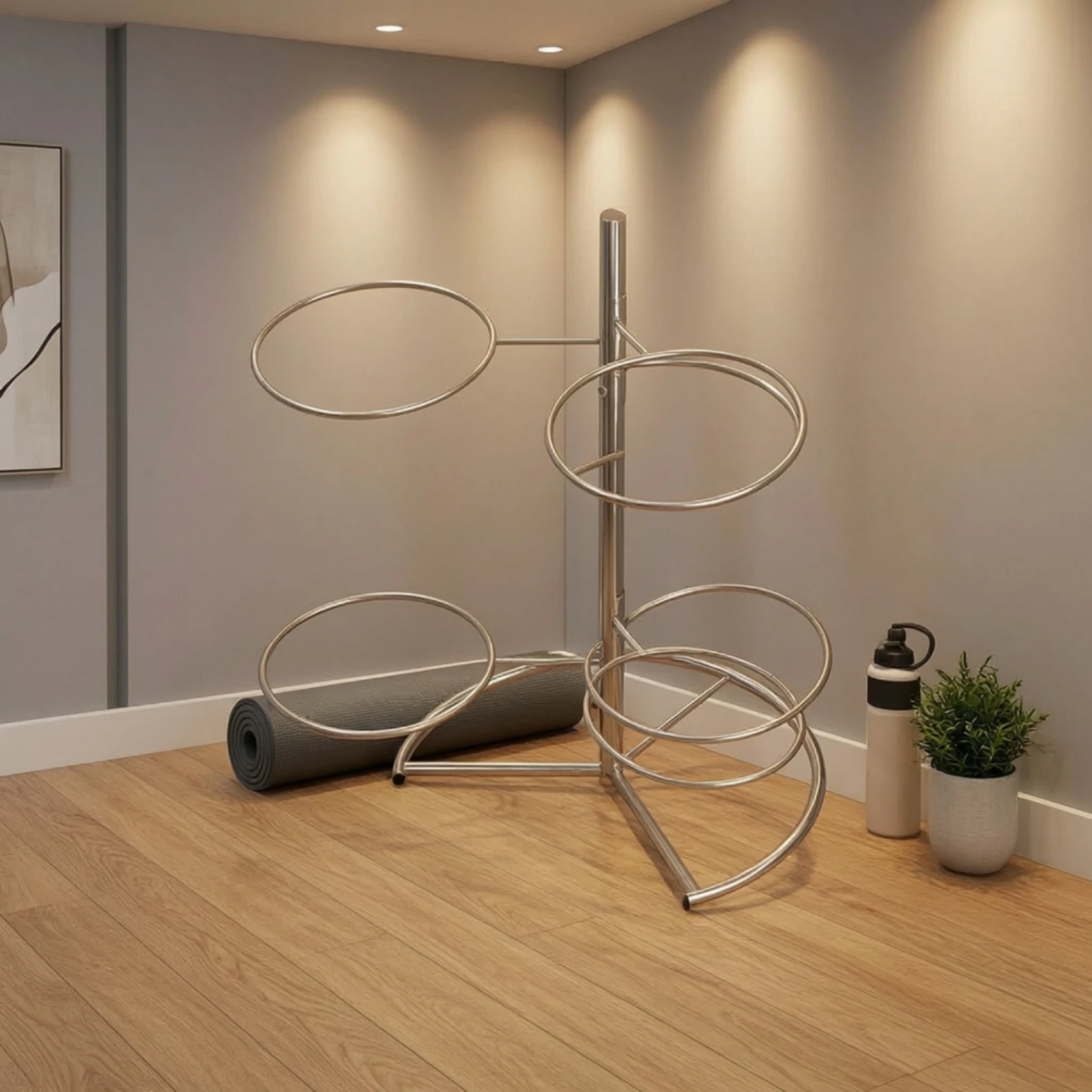 Exercise Ball Ball Storage Rack Multi-Level Vertical Exercise Ball Ball Rack with Multiple Holders Commercial-Grade Space-Saving