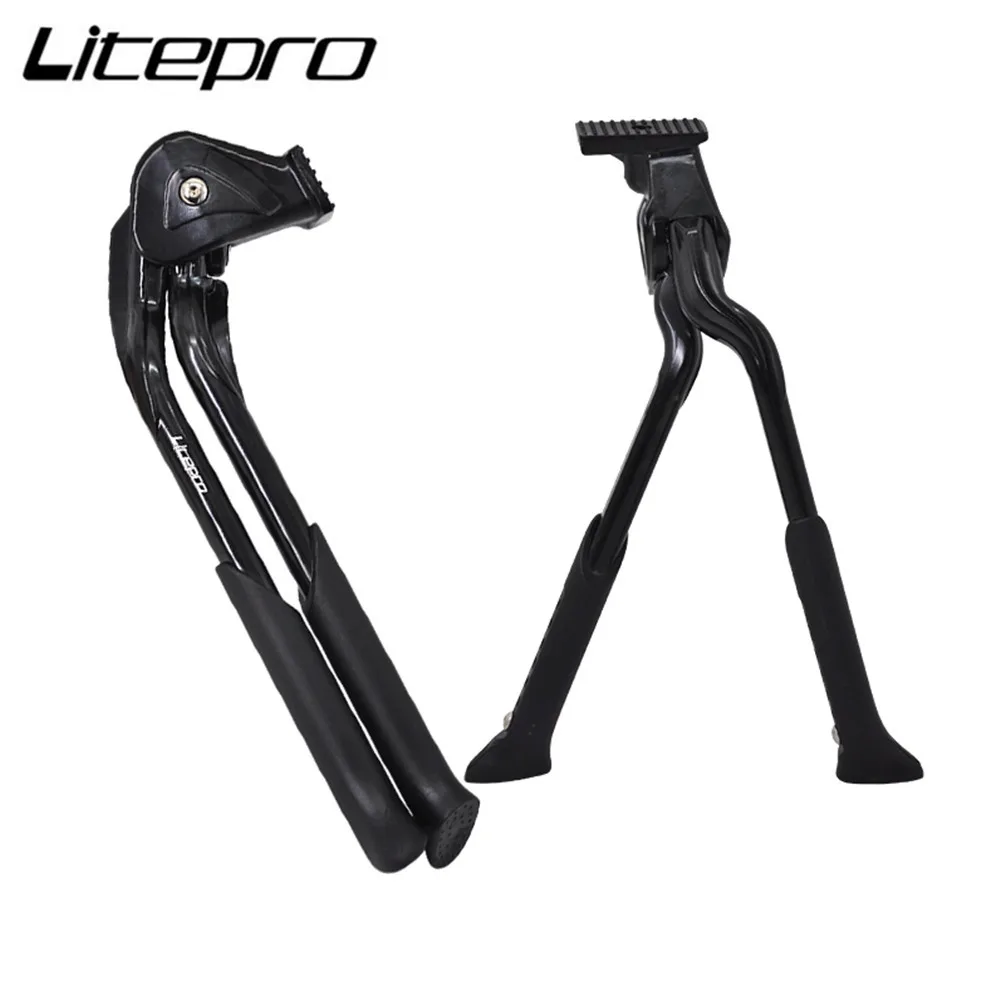 Litepro 20 28 Inch Dual Center Kickstand Road Mountain Bicycle Foot Support Parking Rack Bracket Aluminum Alloy Adjustable