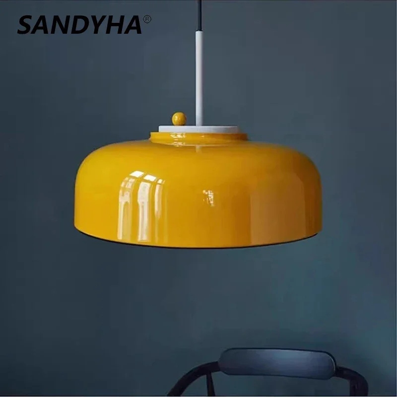 

SANDYHA Minimalist Creative Restaurant Chandeliers Round Honeycomb Mesh LED Pendant Lamp for Bedroom Study Room Lighting Lustres