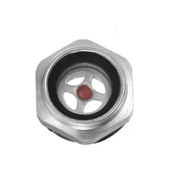 1pcs Air Compressor Oil Level Gauge Sight Glass 1/2 Male Thread Aluminum 17mm Length High Heat Resistance Air Compressor Parts