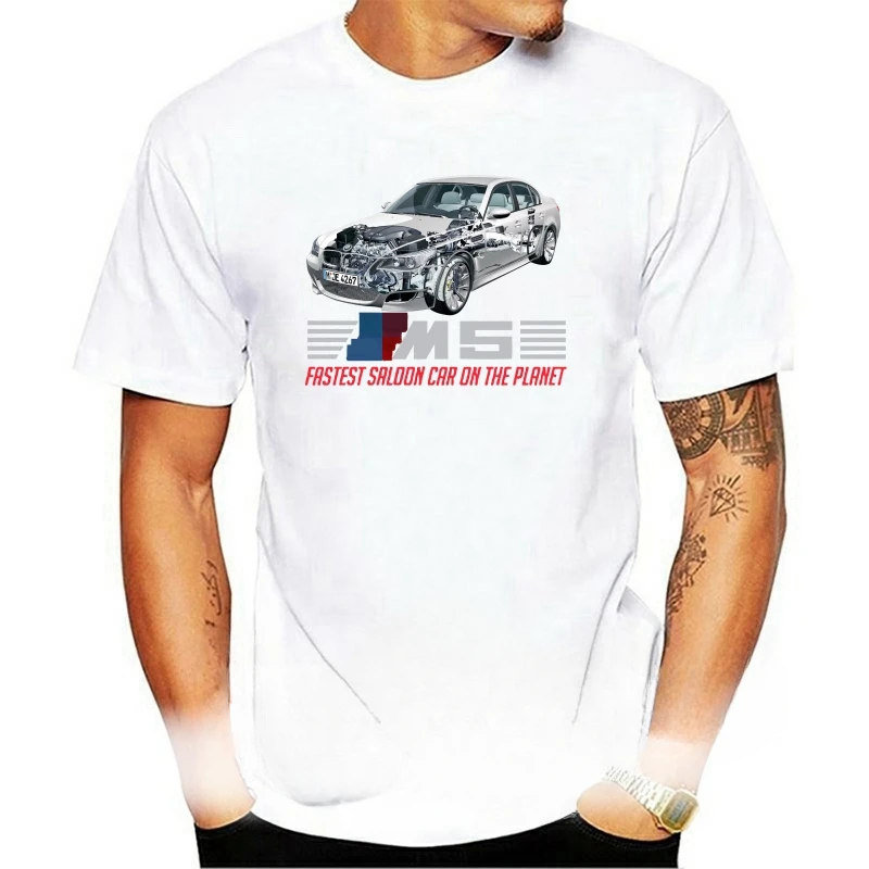 Fastest Saloon Car On Planet Cool Tee Shirt Tshirt Homme 2024 New Sleeve Harajuku Tops E60  Fastest T-Shirt E60