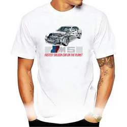 Fastest Saloon Car On Planet Cool Tee Shirt Tshirt Homme 2024 New Sleeve Harajuku Tops E60  Fastest T-Shirt E60