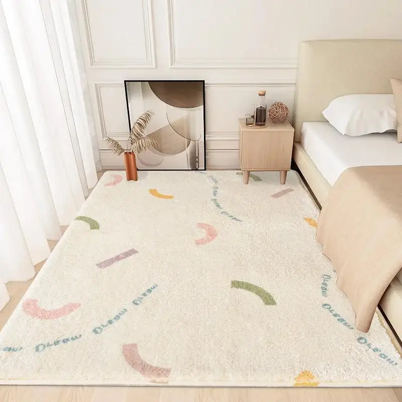 

VIKAMA Modern Minimalist Short Pile Carpet Living Room Bedroom Carpet Study Carpet Bedside Rug Bay Window Pad Home Decor