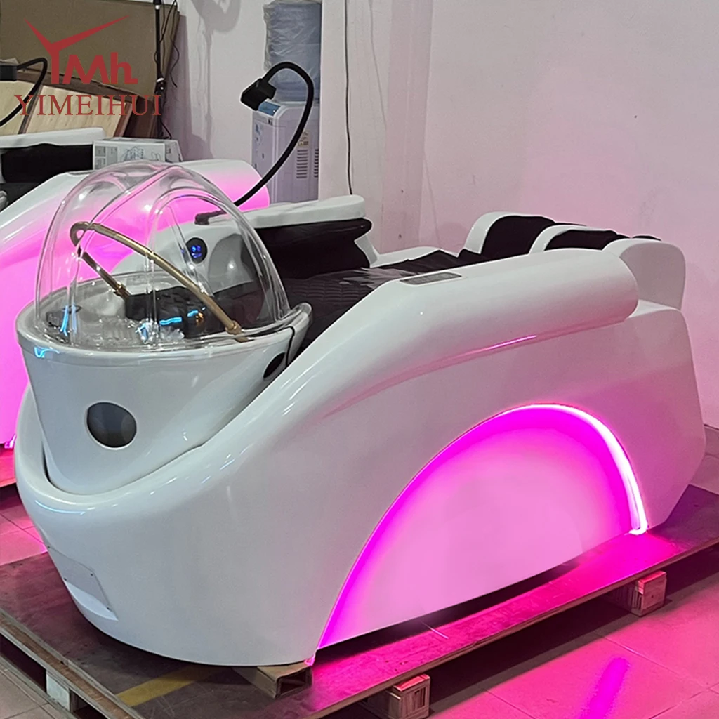 

Luxury Automatic Electric Spa Head Water Therapy Shampoo Bed Hair Washing Massage Shampoo Bed with Bowl Steamer