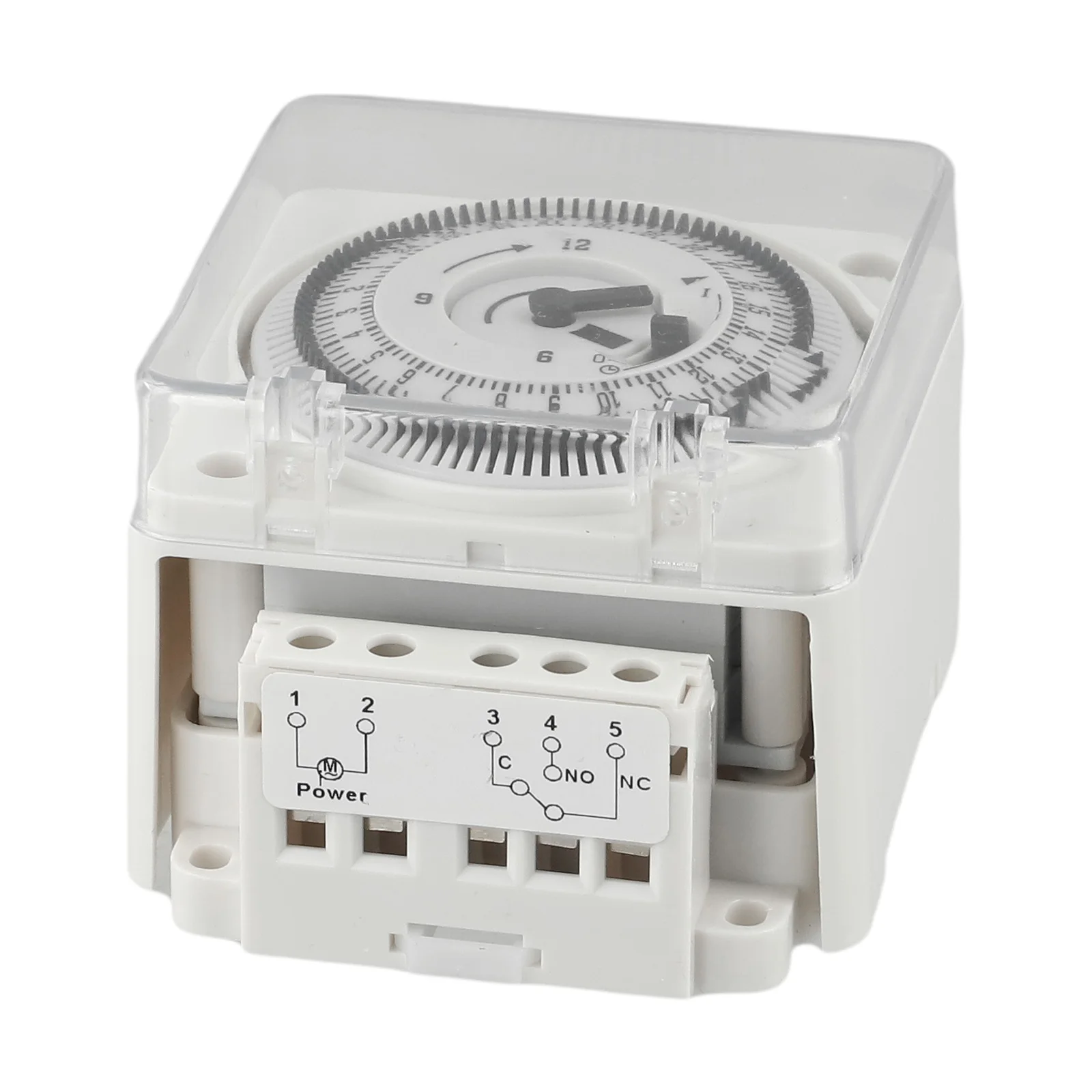 Analog Mechanical Timer With User Friendly Controls Accommodating Daily Tasks Over a Full Day\'s Span at AC220V