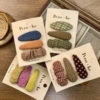 3Pcs/Set Women Girls Fashion Coffee Color Geometric Stars Ornament Hair Snap Clips Adult Sweet Hairpins Female Hair Accessories 3
