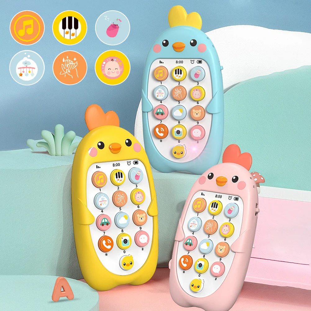 Uroczy muzyczny telefon edukacyjny dla dzieci: fascynująca, interaktywna zabawa edukacyjna, idealny prezent dla dzieci, imitacja telefonu.